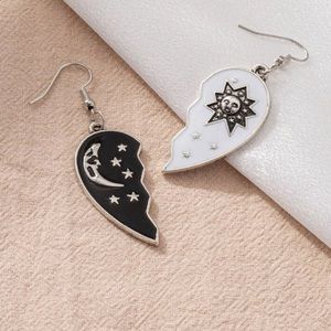 Sun Moon Heart Earrings